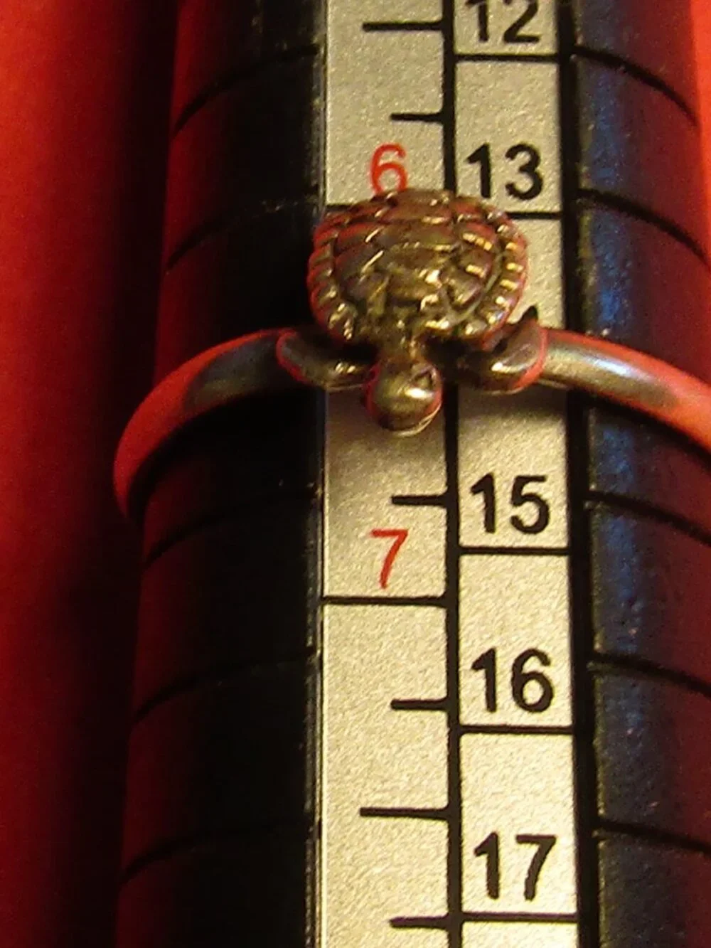 Vintage TINY TURTLE STERLING SILVER Signed 925 RING Size 6.5